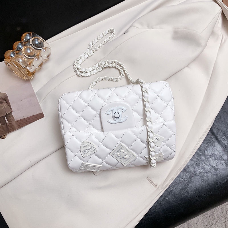 Túi Xách Đeo Vai Hình Vuông Cỡ Nhỏ Phối Dây Đeo Sợi Xích Thời Trang 2022 Mới Mẻ