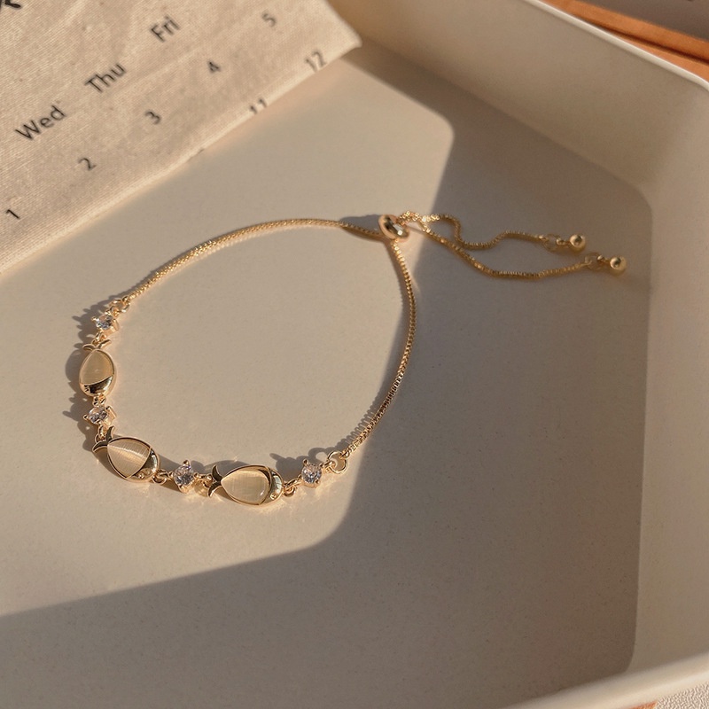 Vòng Tay Hợp Kim Đính Đá Opal Nhân Tạo Thời Trang Cho Nữ