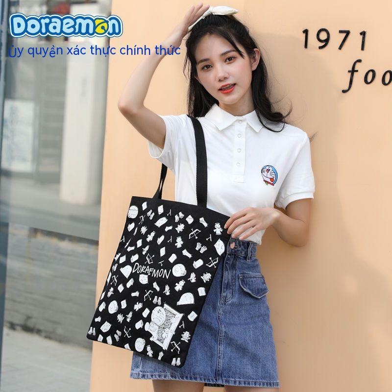 Túi vải doraemon túi đeo vai nữ sứ giả 2023 túi vải xách tay dung tích lớn mới