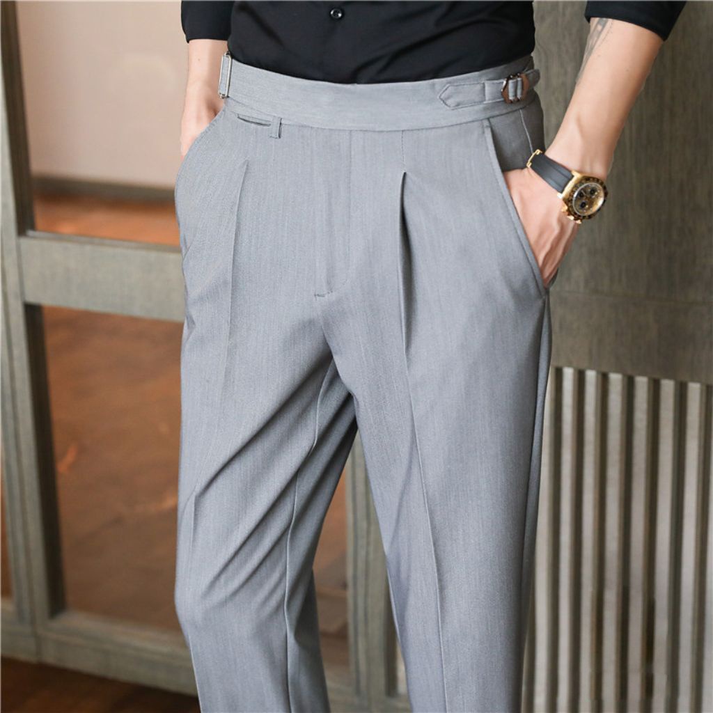 Quần tây nam UNICI quần âu bó gấu phong cách Hàn Quốc lịch lãm sang trọng QD311