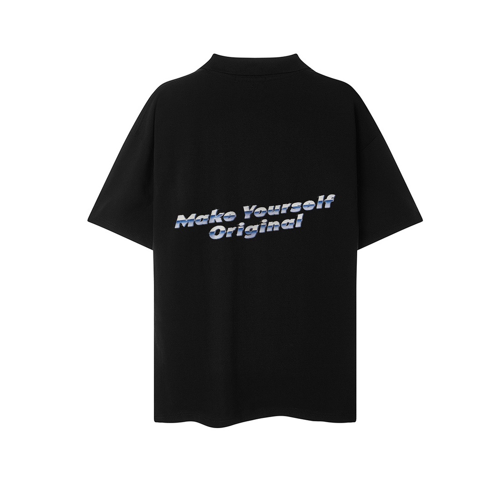 Áo Polo Oversize MYO Vải Cotton In Hình Chrome