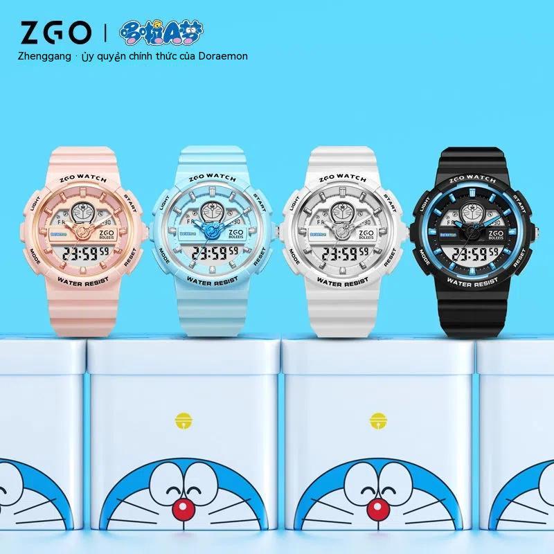 Đồng hồ kỹ thuật số chống nước in hình Doraemon thích hợp làm đồng hồ học sinh cấp 3 Đồng hồ đa năng đồng hồ điện tử dạ quang đồng hồ cặp đôi quà tặng