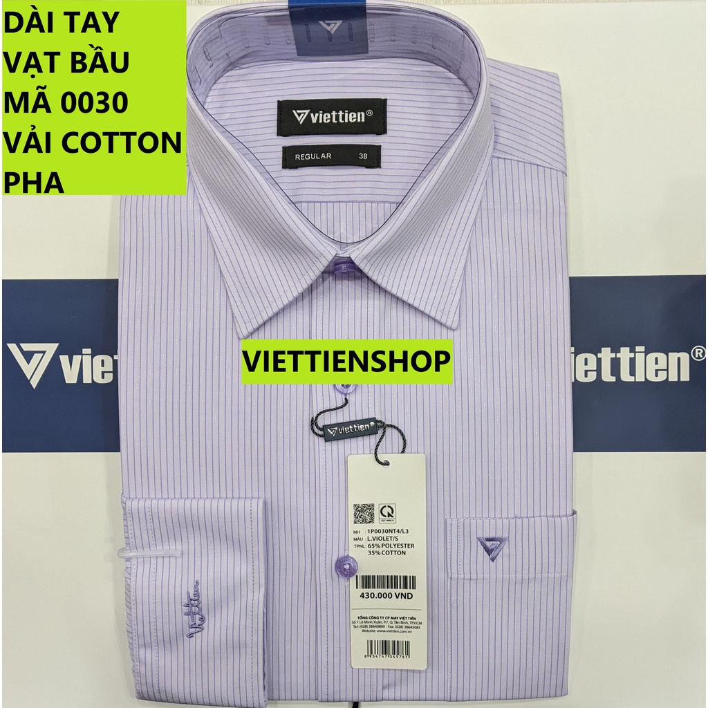 (0030 SL) ÁO SƠ MI VIỆT TIẾN DÀI TAY KẺ SỌC