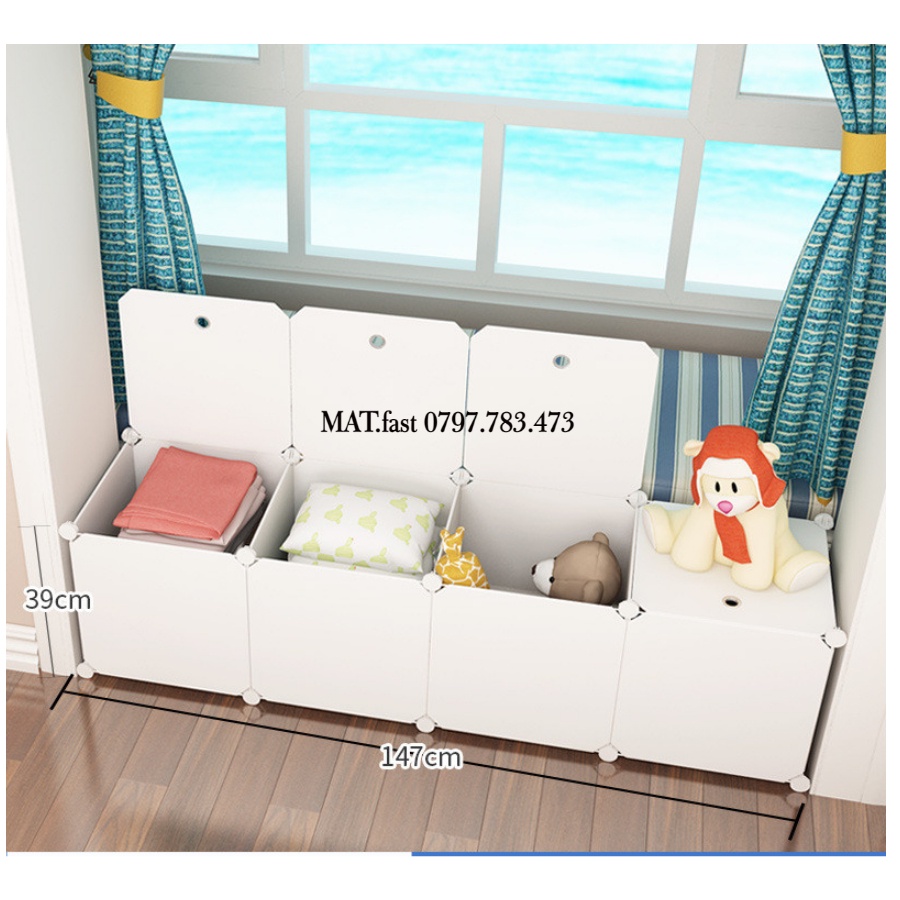 TỦ NHỰA LẮP GHÉP Ô ĐỂ ĐỒ CHƠI THÔNG MINH sâu 37cm