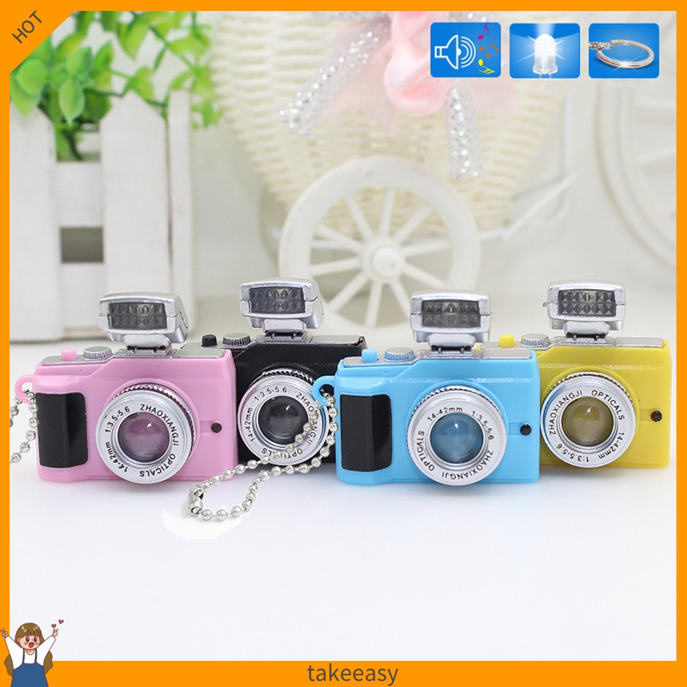 Móc Khóa Hình Máy Ảnh Có Đèn LED Và Âm Thanh Độc Đáo Trang Trí Điện Thoại