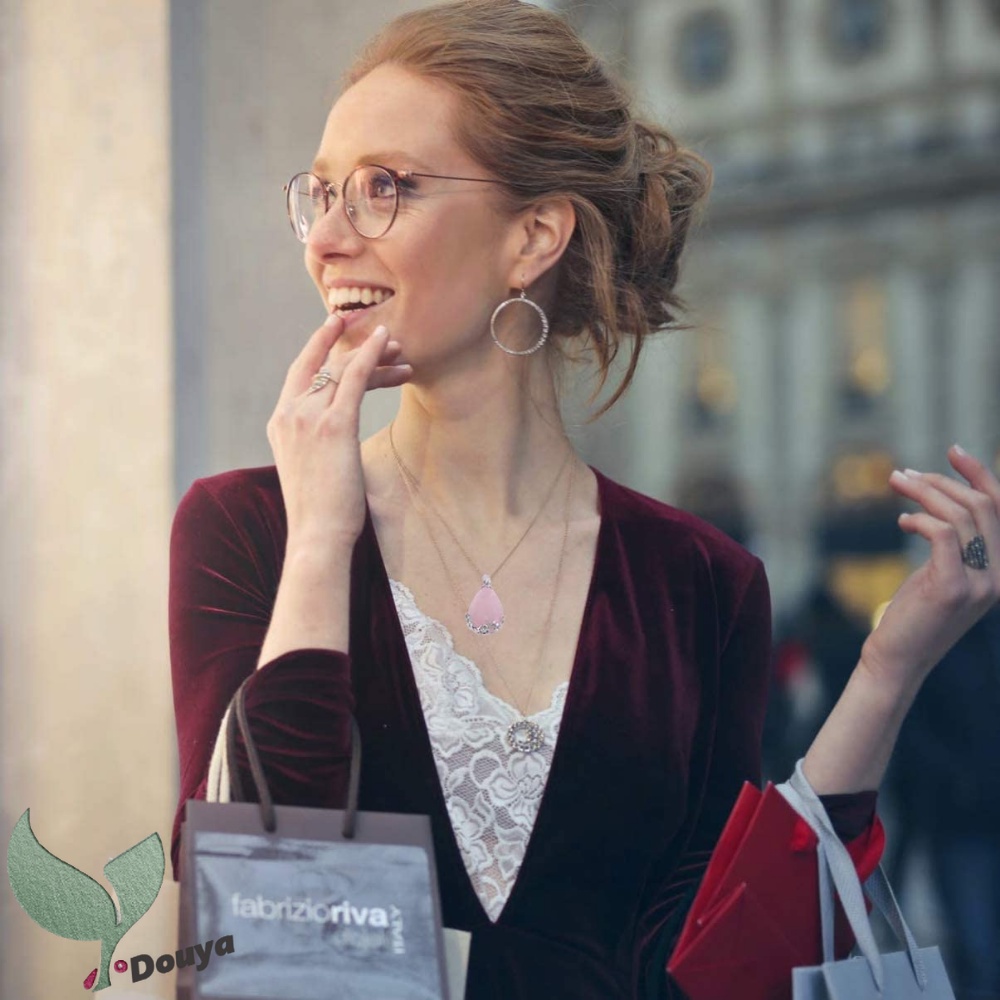 Vòng cổ Mặt Đá Thạch Anh Hình Giọt Nước