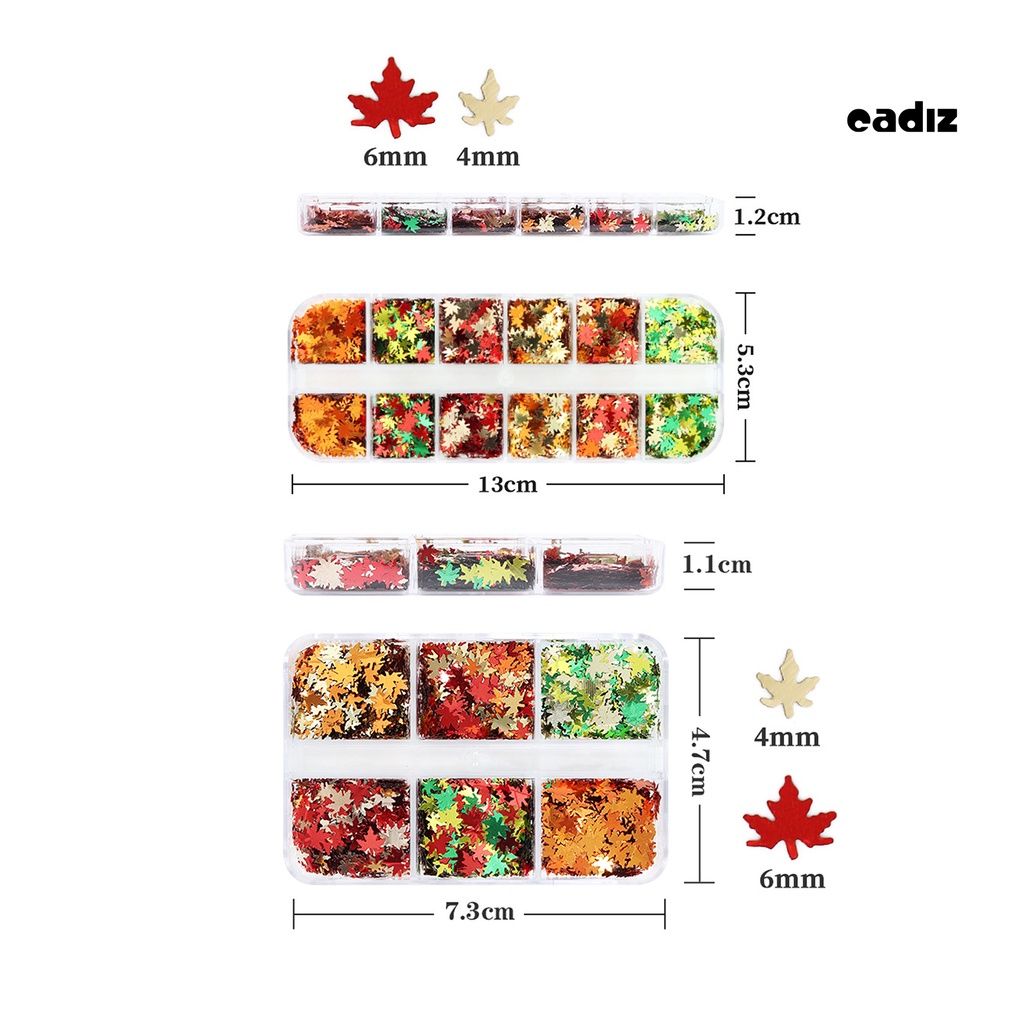 1 Hộp Kim Tuyến 6 / 12 Ngăn Siêu Mỏng Lấp Lánh Trang Trí Móng Tay Nghệ Thuật