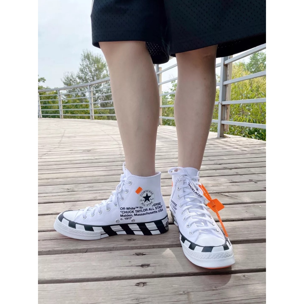 Off-white Giày Thể Thao Converse ALL STAR 70 OW 2.0 Cobrand MALDEN Massachusetts USA # 1420