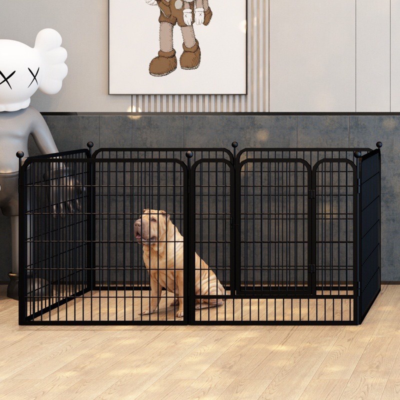 [MẪU MỚI Chuồng Quây Chó Mèo Lắp Ghép 6 Tấm Sơn Tĩnh Điện Cao Cấp, Chắc Chắn (70*80cm)