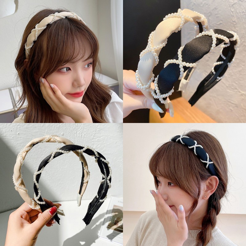 【Bờm Tóc】Băng đô Cài Tóc Tết/Rửa MặtĐa Năng Thời Trang Hàn Quốc Cho Nữ