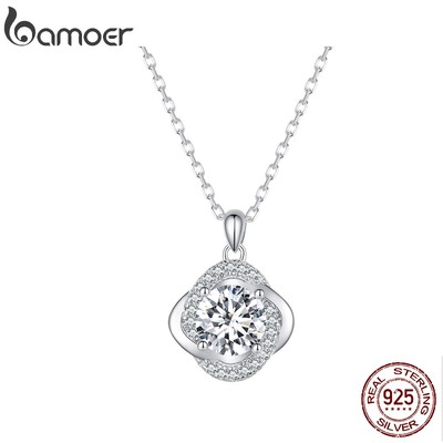 Dây chuyền BAMOER bạc 925 thiết kế đơn giản thời trang sang trọng dành cho nữ MSN002