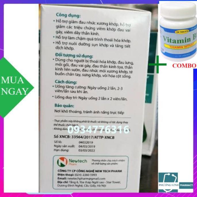 Combo Vitamin B1 chai 100 viên+ [HỘP LỚN 120 VIÊN] - Viên Uống Xương Khớp Khương Thảo Đan HỘP 120 VIÊN