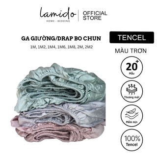 Ga giường/drap lụa tencel lamido 100% tự nhiên màu trơn đủ size 1m, 1m2, 1m4, 1m6, 1m8, 2m, 2m2
