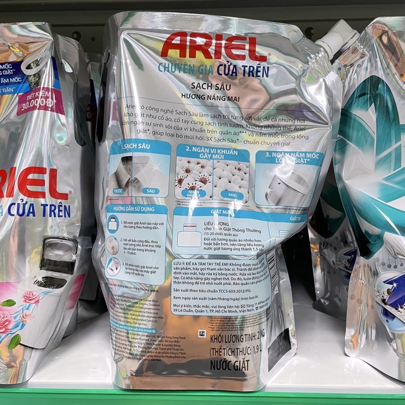 [Hoả tốc HCM] Nước Giặt ARIEL Chuyên Gia Cửa Trên 1,8Kg và 2Kg  (BIBISTORE)
