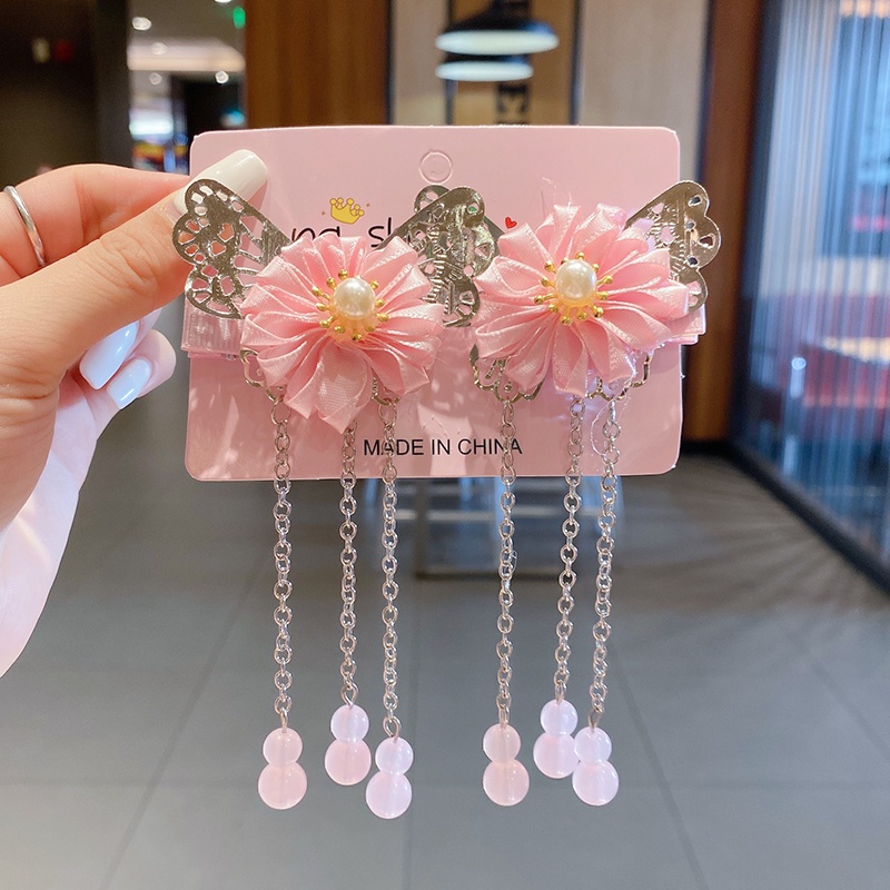 Kẹp Tóc Tua Rua Thời Trang Hàn Quốc Cho Trẻ Em