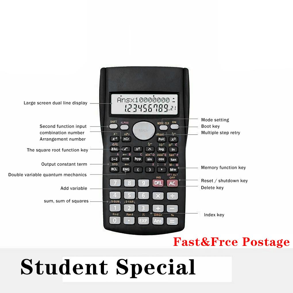 Máy Tính 10 + 2 Kí Tự LCD 240 Chức Năng