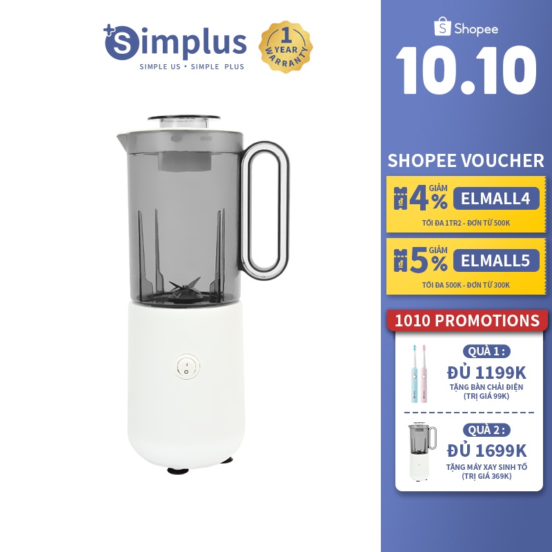 Máy xay sinh tố Simplus đa chức năng, máy xay gia đình tiện lợi xay nhanh các loại nước trái cây