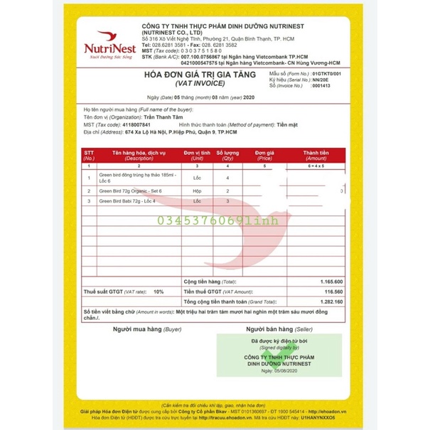 Sỉ Thùng 10 lốc  Yến sào trẻ em Green Babi