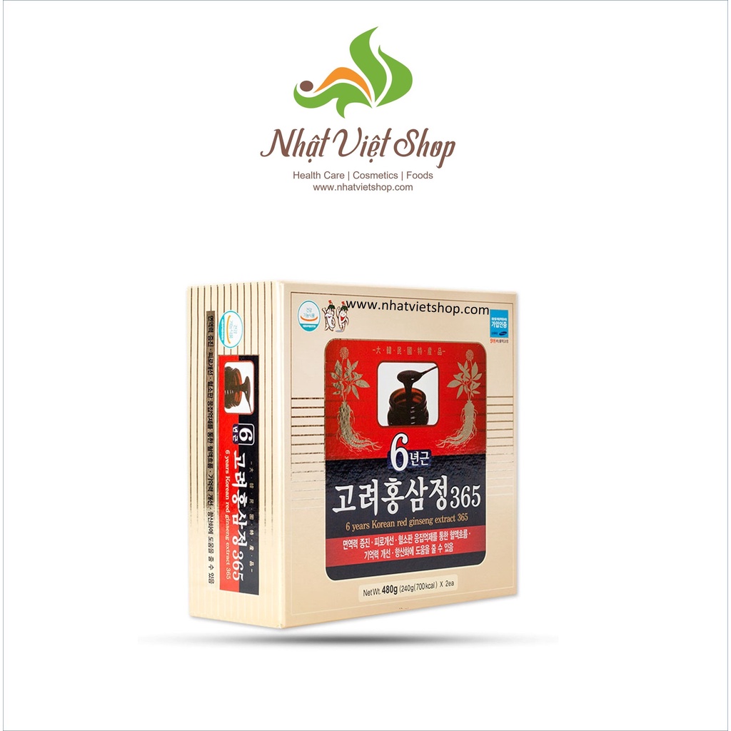 Cao Hồng Sâm Korea 6 Years Red Ginseng Extract 365 (2 lọ x 240gr)