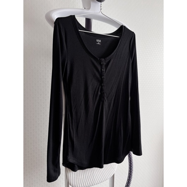 Thanh lý/pass áo thun tăm dài tay đen size M