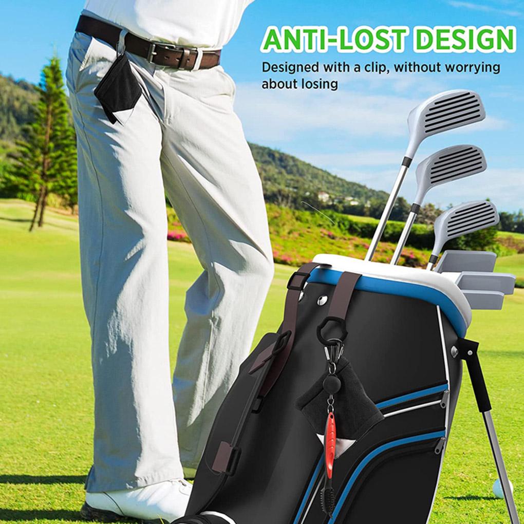 Khăn Lau Bóng Golf Kèm Móc Treo Chống Bụi Thấm Nước Tiện Dụng