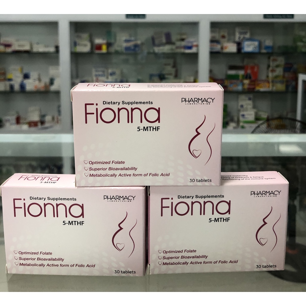 FIONNA (5-MTHF) Hộp 30 viên Từ Ba Lan Bổ sung acid Folic cho cơ thể giảm nguy cơ thiếu máu do thiếu acid folic