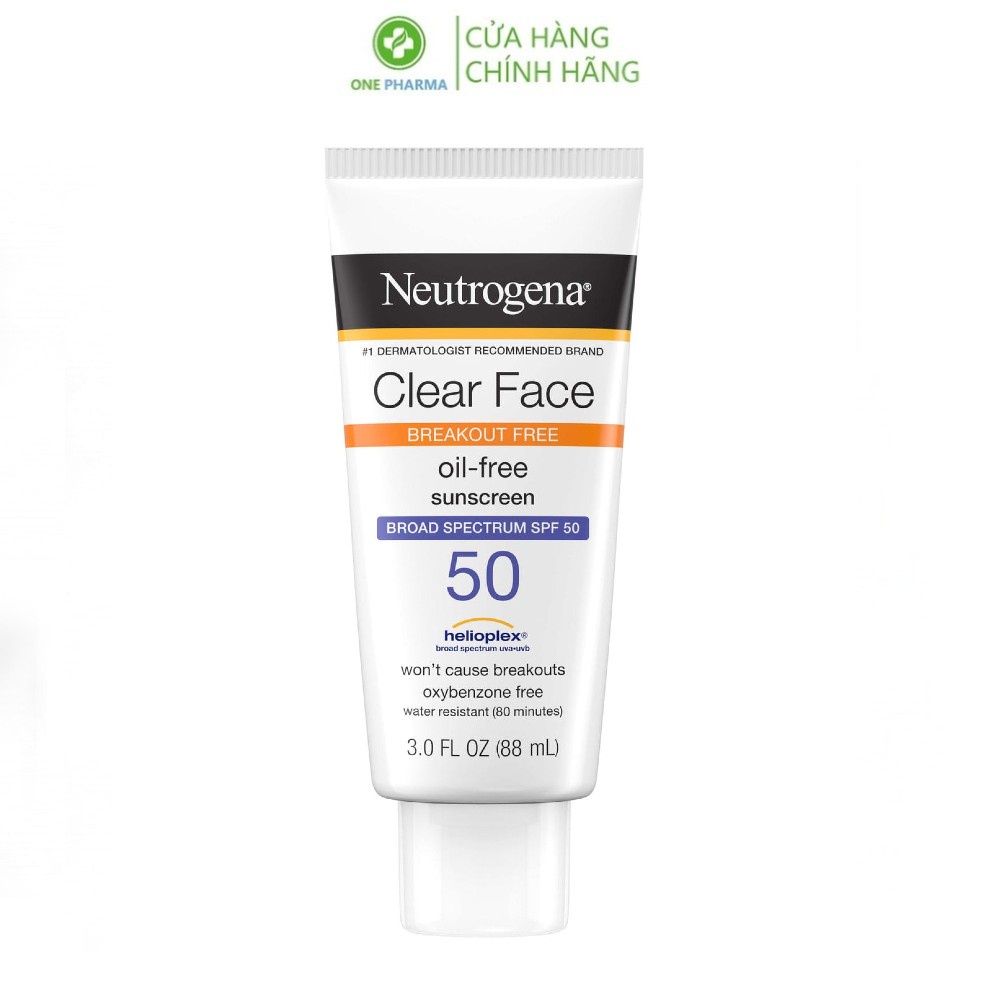 Kem Chống Nắng Neutrogena Clear Face Break-Out Free Liquid Lotion SPF 50 88ml