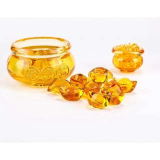 Hũ đựng vàng 6cm pha lê cao cấp thần tài may mắn tài lộc 6cm