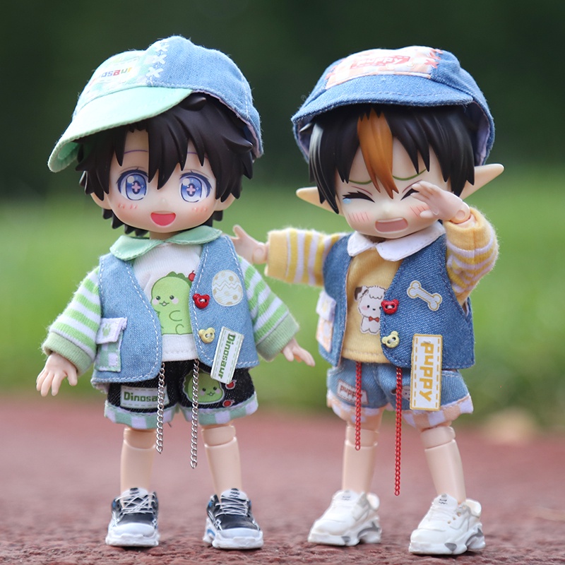 [MIYO] Set đồ khủng long nhỏ và cún con - Quần áo ob11, ddf , ymy, uf doll, nendoll gsc