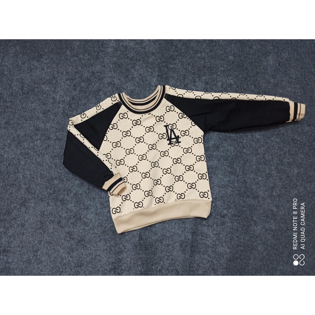 Bộ Quần Áo Thu Đông LA Cho Bé Trai, Đồ Bộ Dài Tay Chất Nỉ Da Cá Cho Bé MINKYSUN