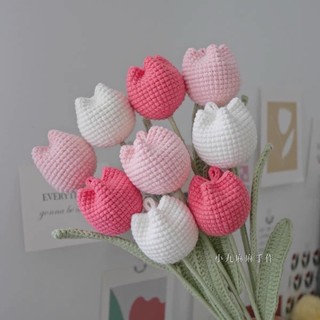 Hoa len Tulip handmade trang trí(1 bông)