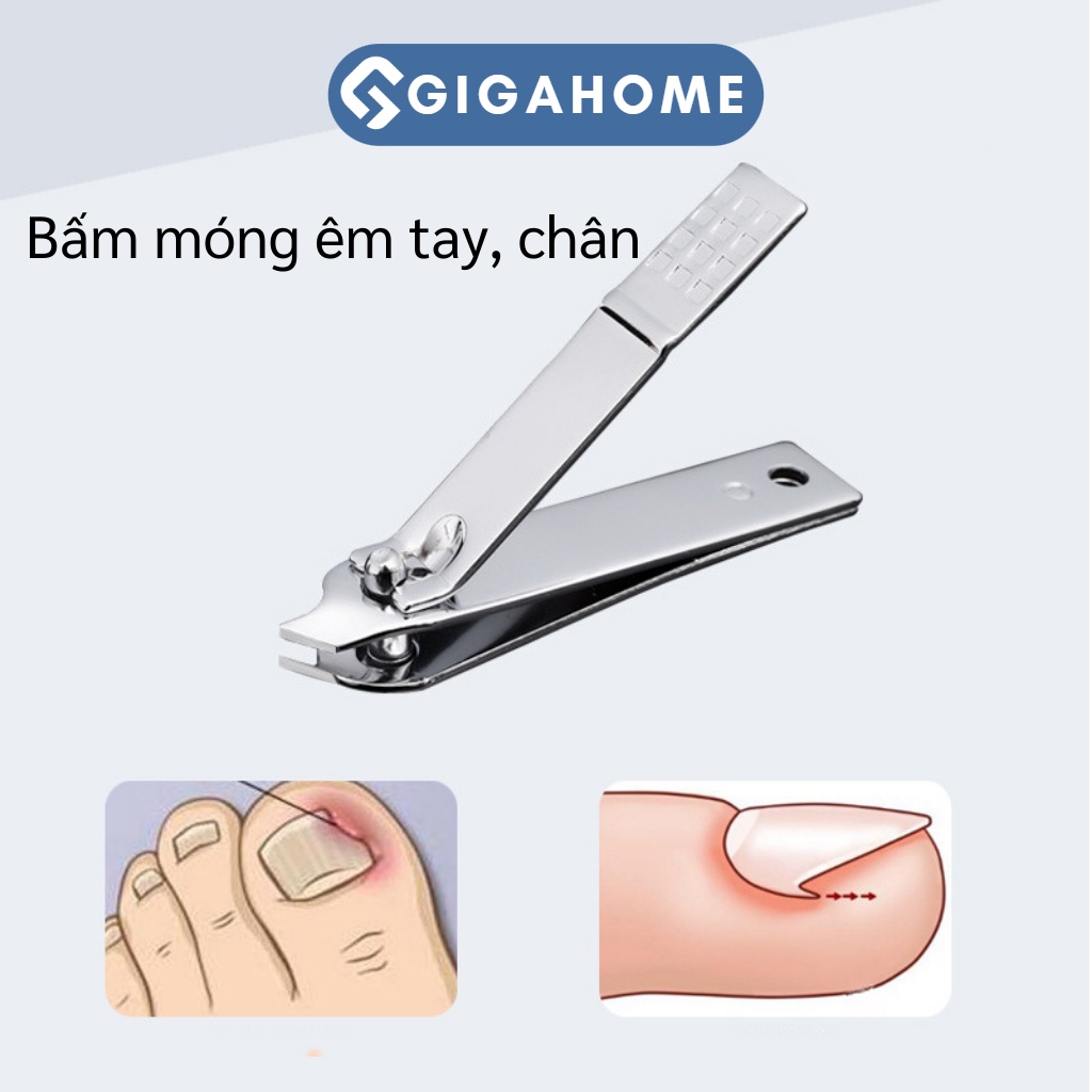 Bộ Bấm Móng Tay, Cây Nặn Mụn 13 Món GIGAHOME Bằng Thép Không Gỉ Kèm Hộp Đựng 3801