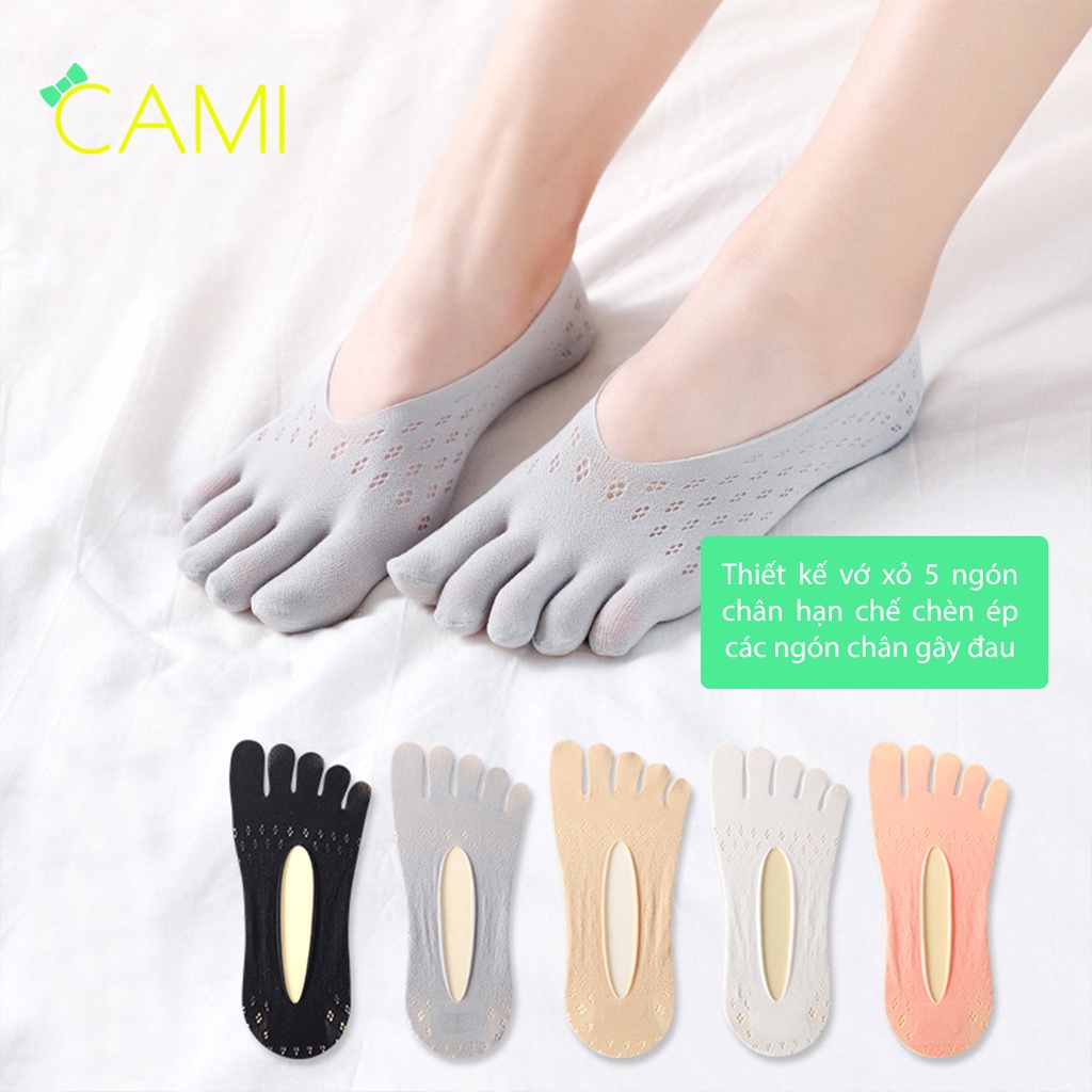 Vớ da tone màu thanh lịch, chất liệu vải nhung thoáng khí, gót chân có silicone chống trượt - Cami - CMPK284