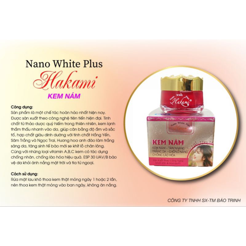 kem Hakami nano white plus( mẫu mới chất lượng cao cấp)