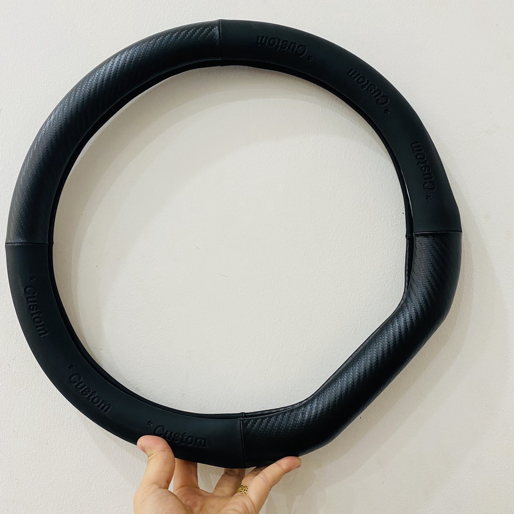 Bọc vô lăng D cut carbon cao cấp thể thao cho xe XL7, Kia Seltos, Sonet, ...