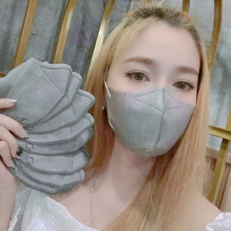 50 Cái Khẩu Trang 5D Nam Anh Xám Dày, Đẹp