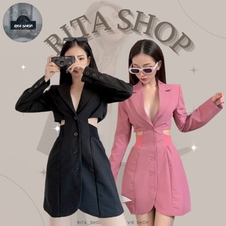 Đầm Cổ vest hở lưng Sang Chảnh ,Cá Tính Độc Lạ