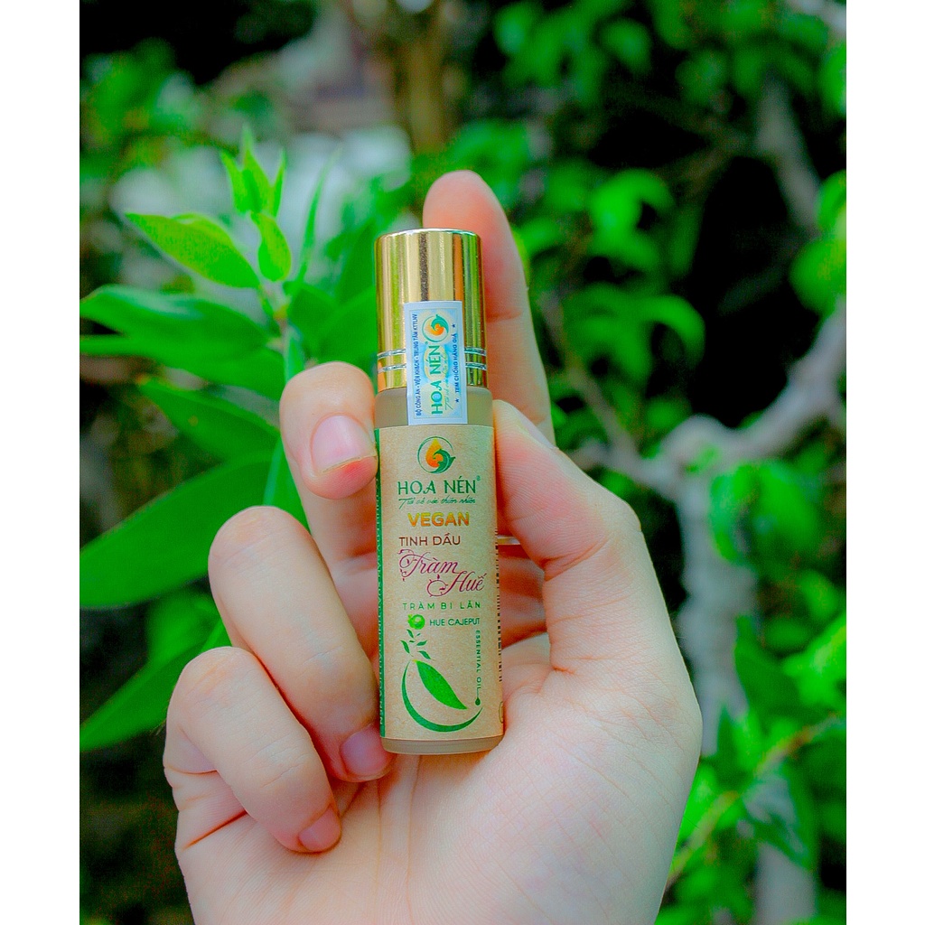 Tinh dầu Tràm Huế nguyên chất Hoa Nén - Vegan - Chăm sóc sức khoẻ mẹ và bé - Dạng bilăn 10ml