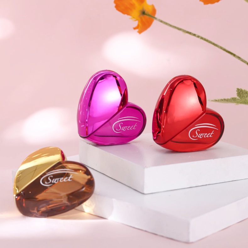 (Gía Sỉ) Nước Hoa Nữ Trái Tim SWEET, Dầu Thơm Nữ Hương Thơm Quyến Rũ, Ngọt Ngào, Quyến Rủ, Hình Dáng Độc Đáo