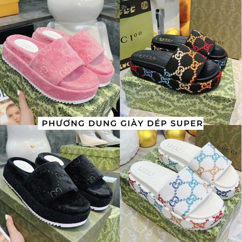 Dép Lê Xuồng Gc đế bánh mì fullbox bill túi