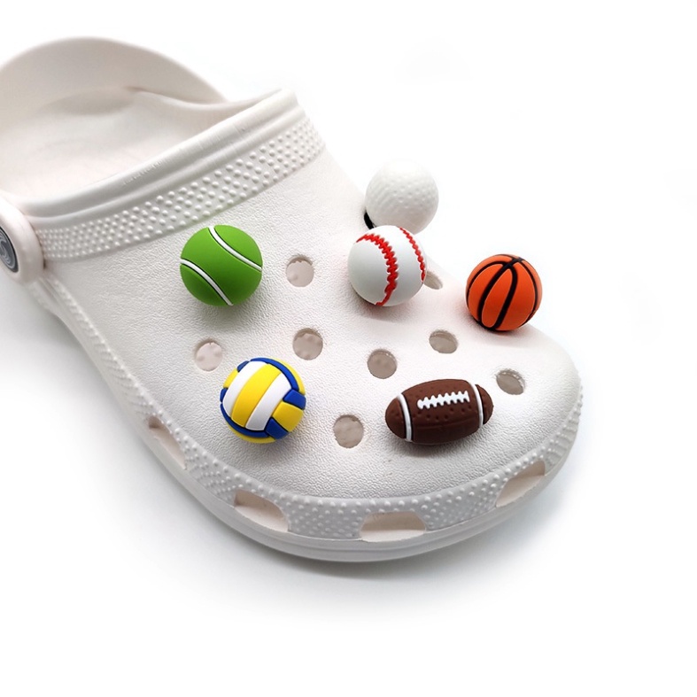 sticker jibitz 3D loxo 3D gắn dép crocs cá sấu bé trai chủ đề Bóng đá thể thao SIÊU VIP Đôc quyền KOROBD dép cross nam v