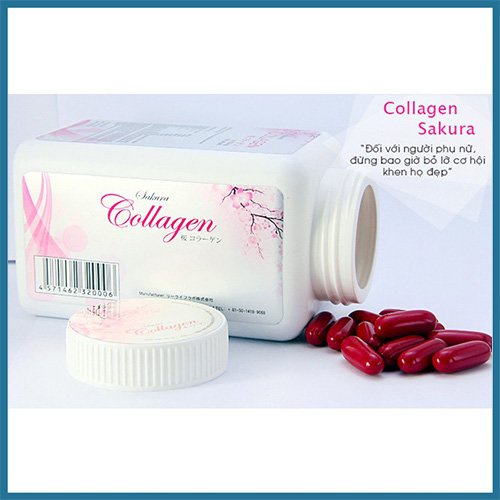 Viên uống trắng da Collagen Sakura Nhật Bản (Sakuramin White)Da Trắng Tức Thì, Giúp Mờ Nám Sạm Hộp 120 viên