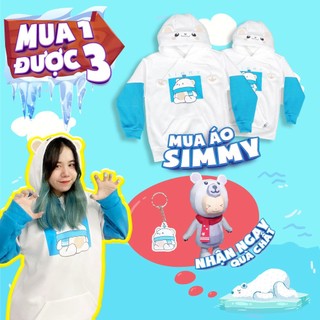 Áo Hoodie Mèo Simmy nỉ da cá có tặng kèm móc khóa