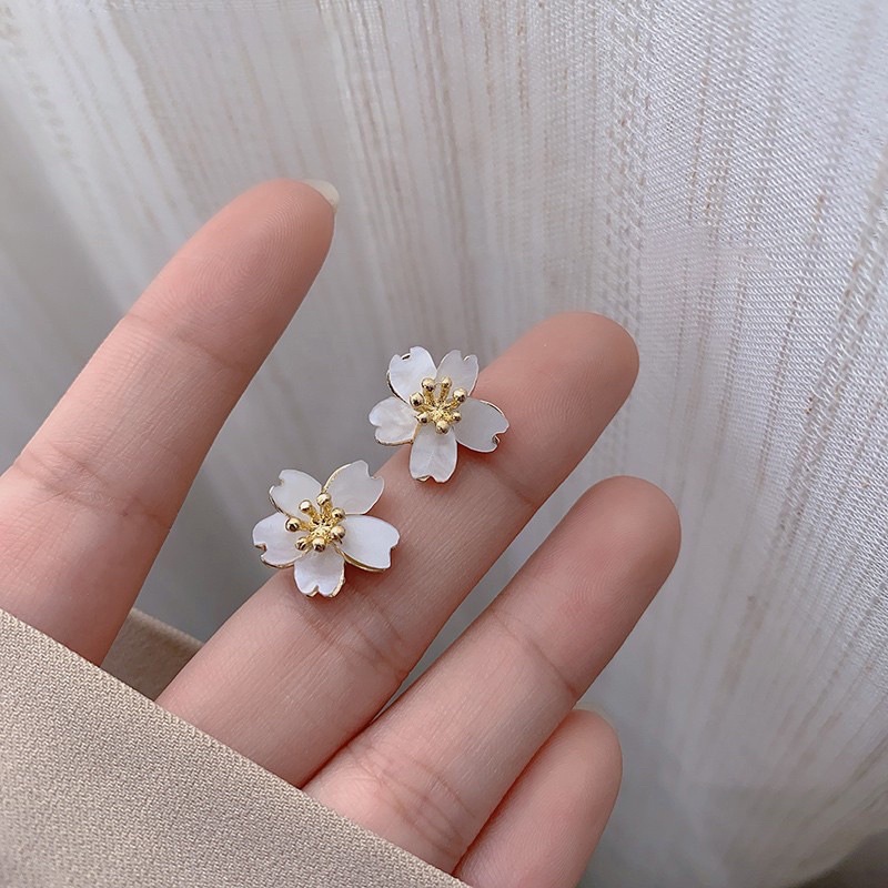 Khuyên tai bông tai nữ mạ vàng ulzzang hàn quốc siêu xinh