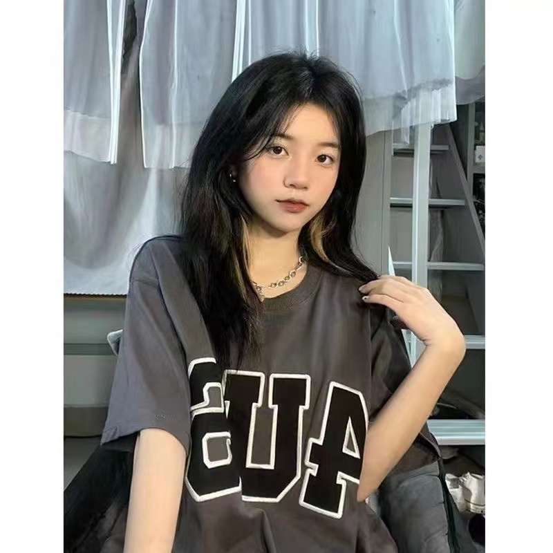 NRVP Áo Thun Unisex Mùa Hè Dáng Suông Tay Cộc Phong Cách Hàn Quốc Cho Nam Nữ