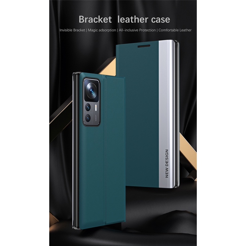 Bao Da Điện Thoại Nắp Lật Nam Châm Kiêm Giá Đỡ Cho Xiaomi 12T Pro 12 Lite 12 Pro 12 12x 11i 11T Pro Vỏ