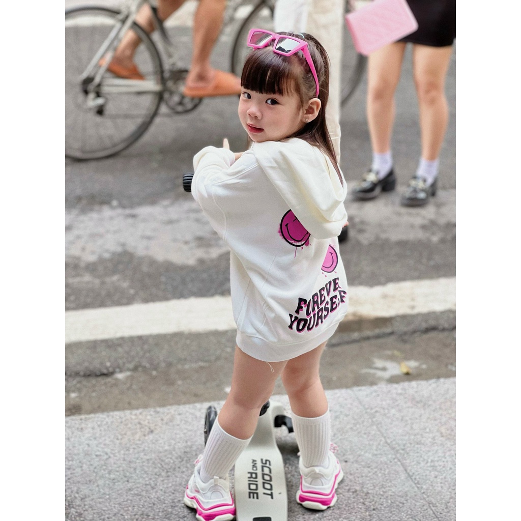 Áo hoodie xuất zarra pinky cho bé gái ,áo nỉ có mũ trẻ em unisex TP KIDs,