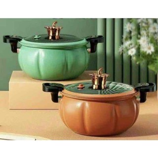 Nồi Áp Suất Chống Dính Bí Ngô 8L Thông Minh, Nồi Hầm 4in1 Đa Năng, Hầm Gà, Cháo- Nồi Chiên, Xào Nấu