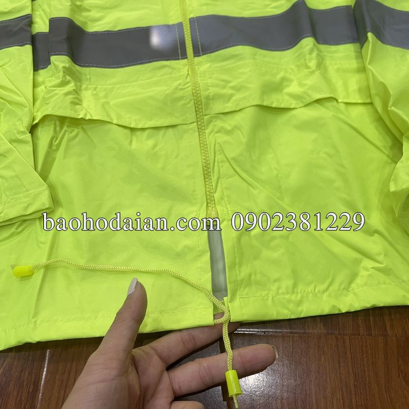 Áo mưa bộ phản quang xanh chuối Deltaplus EN400 LV