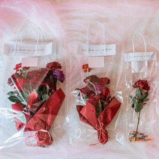 Túi đựng bó hoa trong suốt, Túi đựng hoa sáp, Túi bóng kính đựng hoa sáp, Túi Giấy Mặt Kính Đựng
